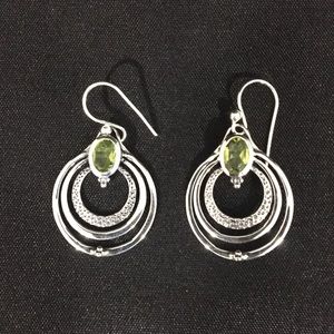 Peridot And Sterling Earrings